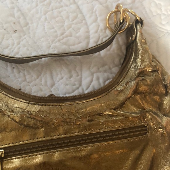 Vintage Gold lame w/ sequins purse & changepurse - Picture 4 of 5